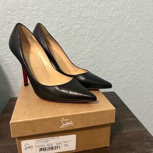 Christian Louboutin Black Leather Heels